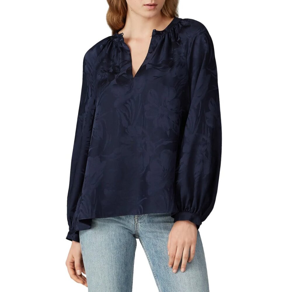 Navy Floral Women's Top